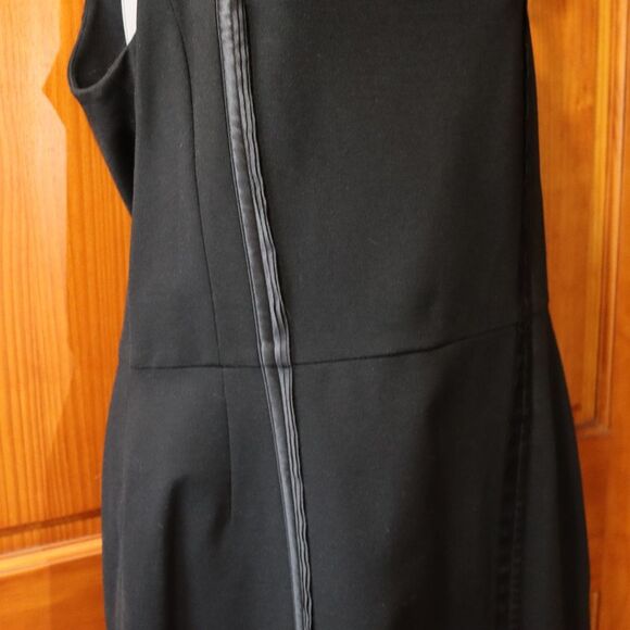 Banana Republic Black Tank Square Neck Mini Dress 14 Corporate Goth - Picture 5 of 15